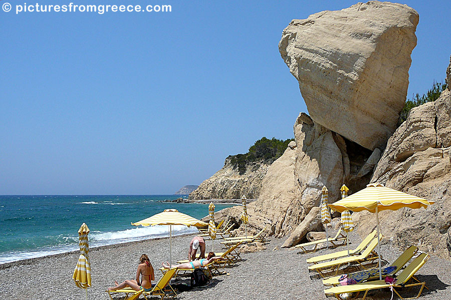 Fourni below the village of Monolithos is one of Rhodes most unknown beaches.