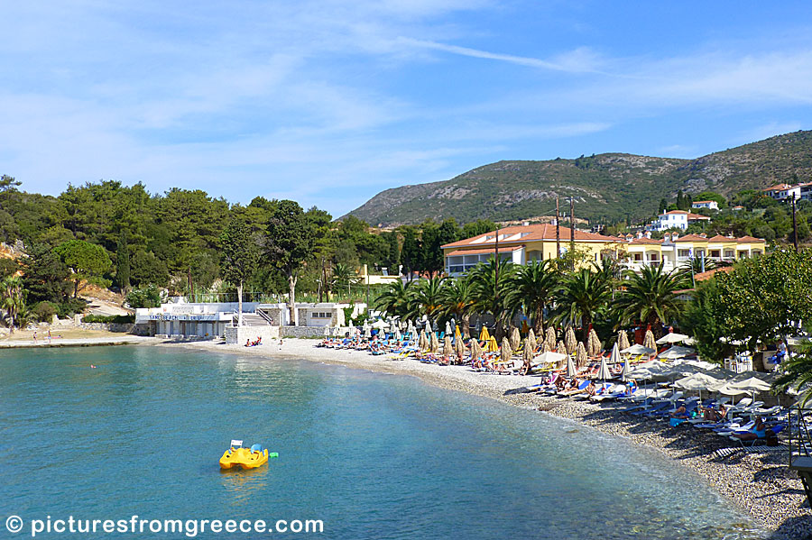 Gangouo beach in Vathy in Samos.