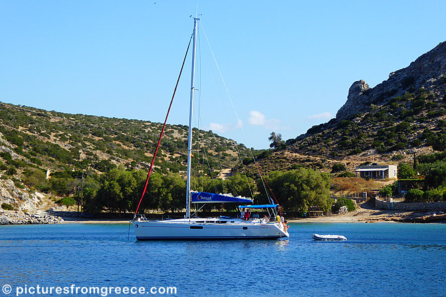 Port beach in Schinoussa.