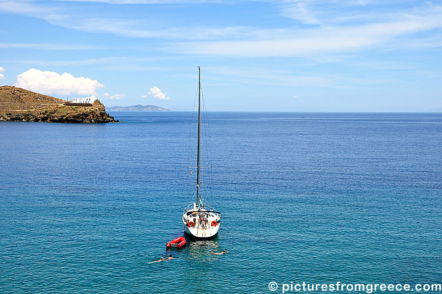 Apokofto and Chrisopigi in Sifnos is a popular anchorage for yachts, and is perfect if you want to swim in crystal clear water.