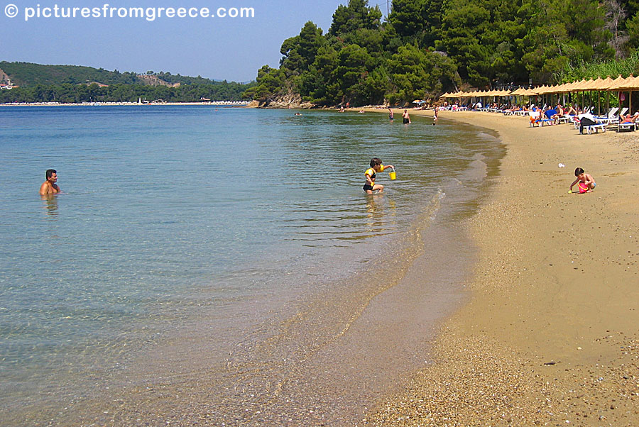 Maratha is the most child friendly sandy beach on Skiathos.