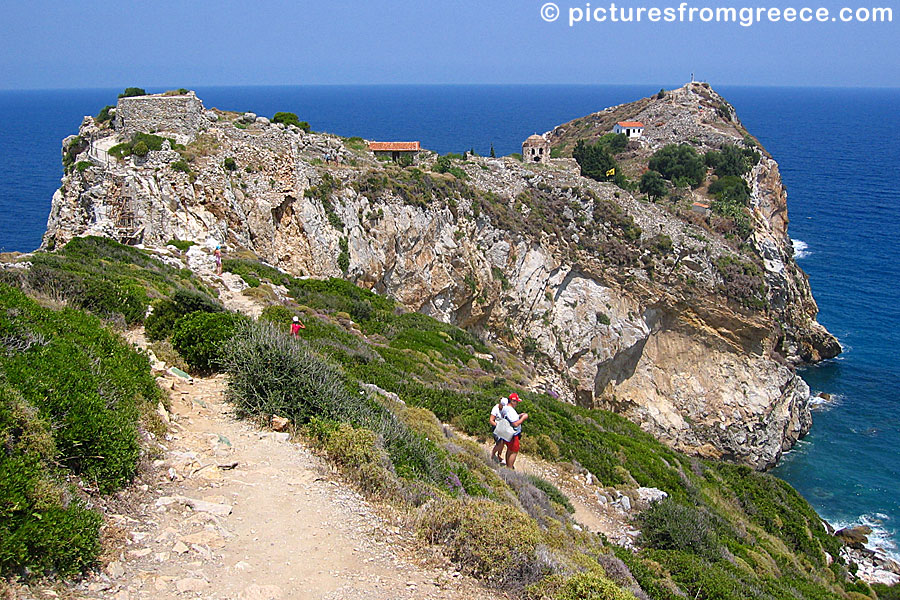 Kastro is Skiathos old capital. Here you will find a nice beach and a taverna.