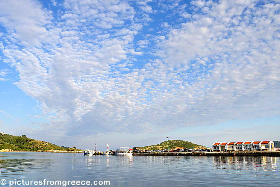 The port in Skiathos Town.