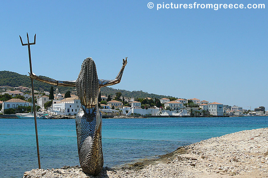 Natalia Mela sculpture park in Spetses Town.