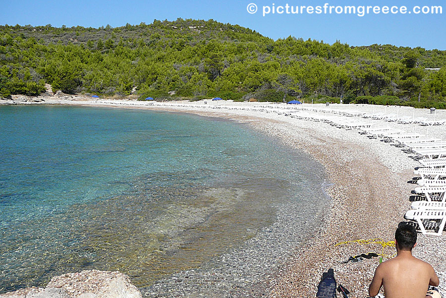 Xylokeriza beach in Spetses .