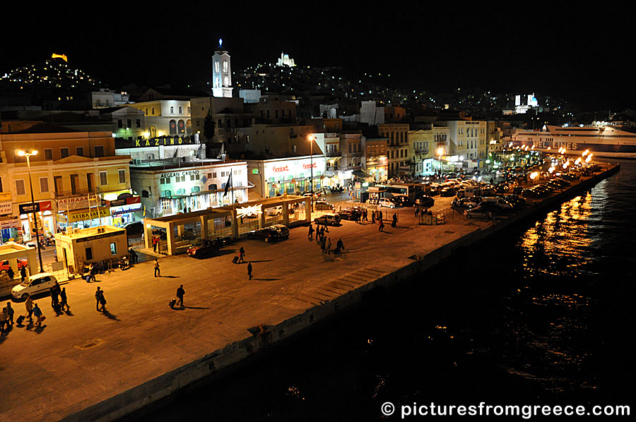 Ermoupolis port in Syros.