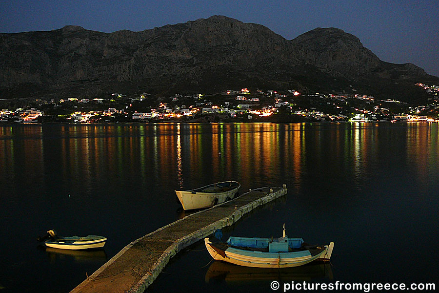 As the sun sets behind Telendos, Kalymnos lights up in a very beautiful light.