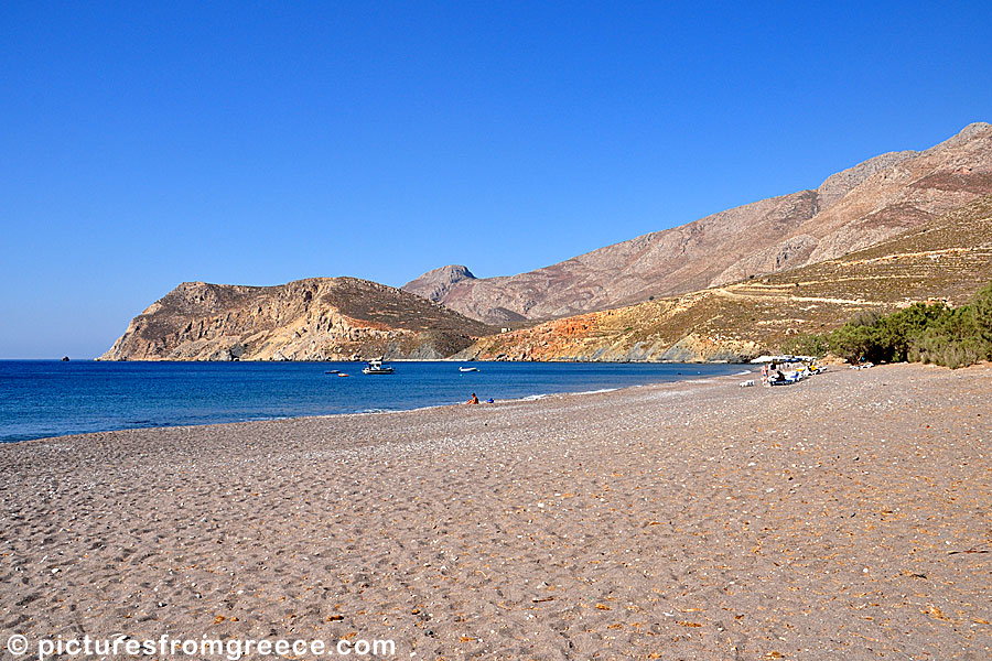 Eristos beach in Tilos.