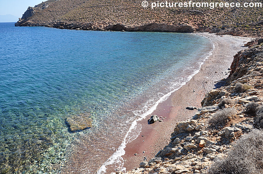 Skafi beach in Tilos.