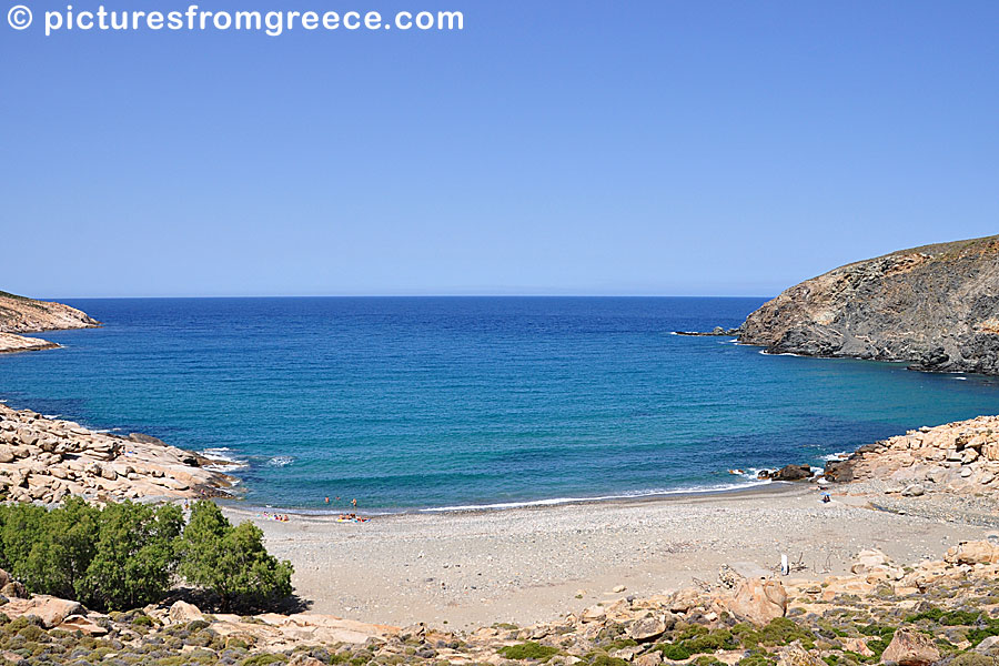 Livada beach in Tinos.