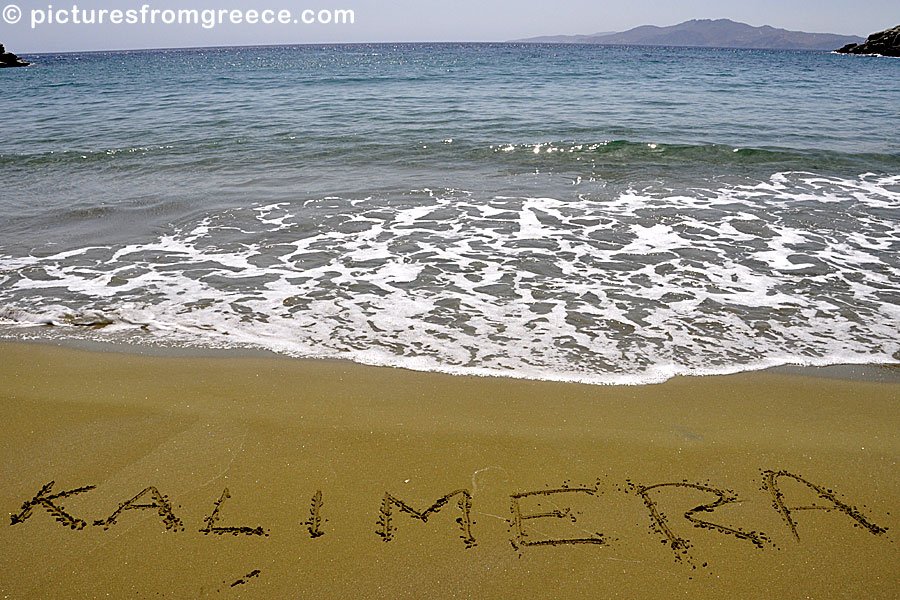 Pachia Amos beach in Tinos.