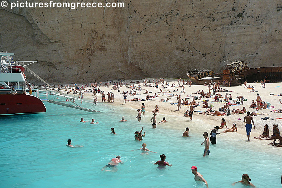 Navigo Bay beach on Zakynthos.