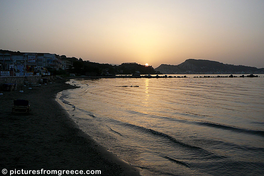 Argassi beach in Zakynthos.